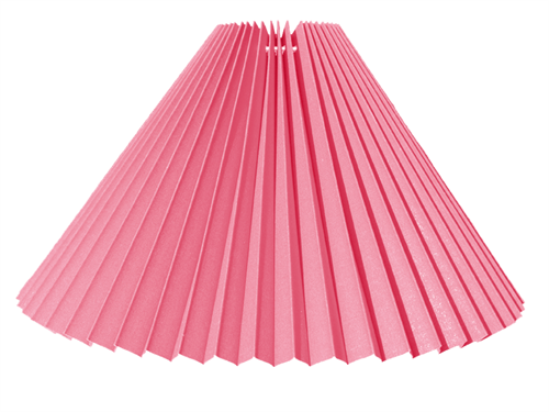 Alle str. Lampeskærm Plissé svøb pink bomuld.